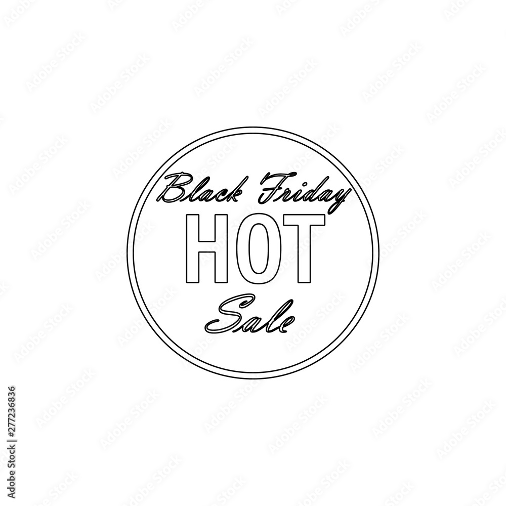 Black Friday Sale Abstract icon. Element of black friday for mobile concept and web apps icon. Outline, thin line icon for website design and development, app development