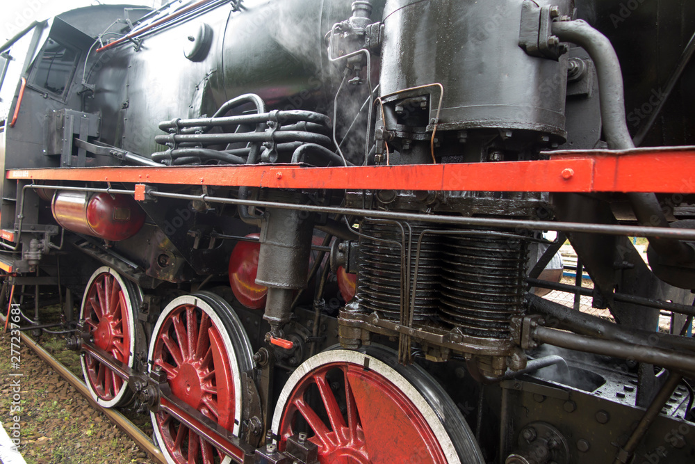 A retro train at Kalety station to commemorate the 85th anniversary of the creation of a railway line from Silesia to Gdynia