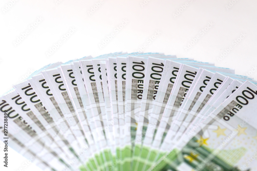 Colorful Euro banknotes