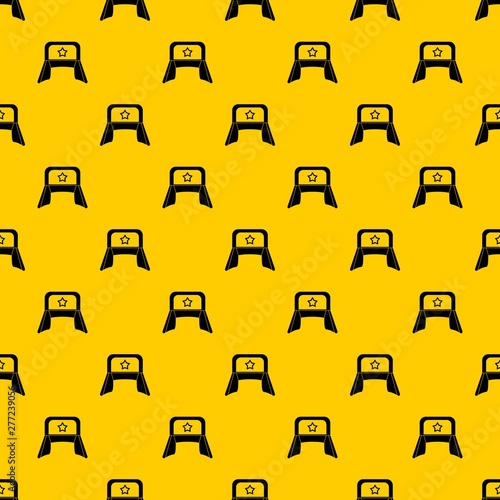 Hat with earflaps pattern seamless vector repeat geometric yellow for any design