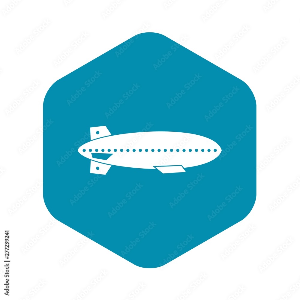 Obraz premium Dirigible balloon icon. Simple illustration of dirigible vector icon for web design