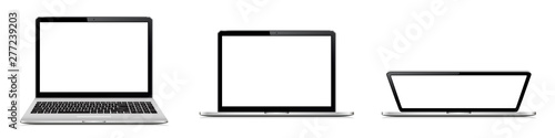 Laptop is fully and partially open