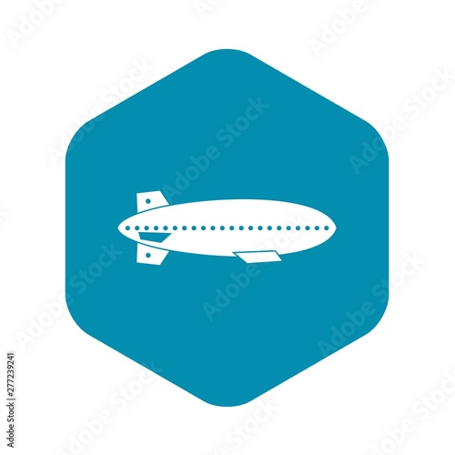 Dirigible balloon icon. Simple illustration of dirigible vector icon for web design