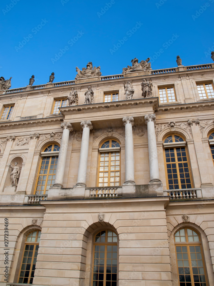 fragment of the facade of the Palace of Versailles