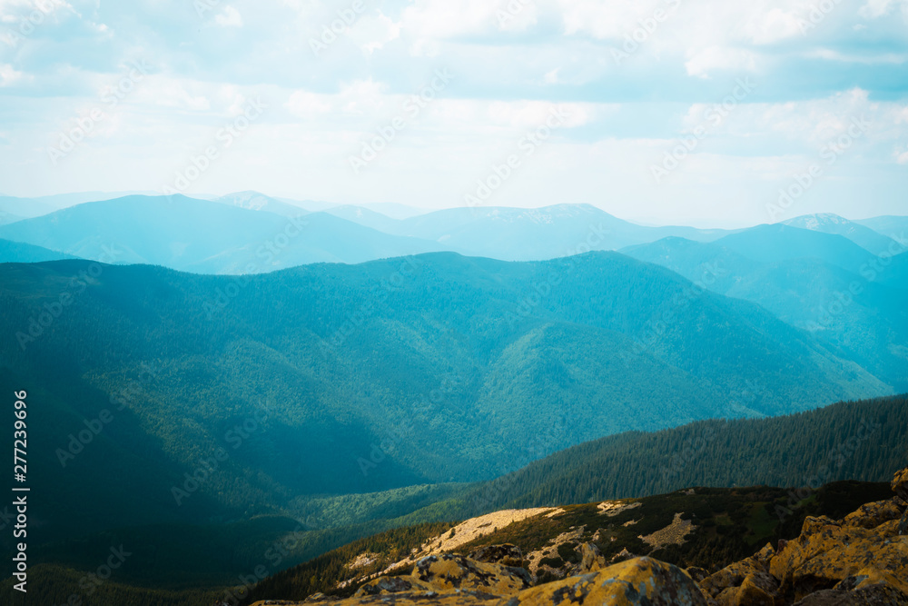 Obraz premium mountain hills beautiful mountain landscape