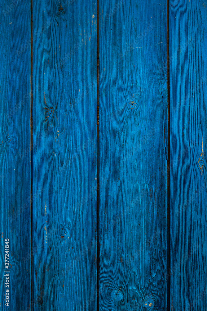 Obraz premium Wooden wall texture background old blue paint