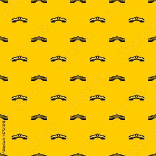 Venice bridge pattern seamless vector repeat geometric yellow for any design