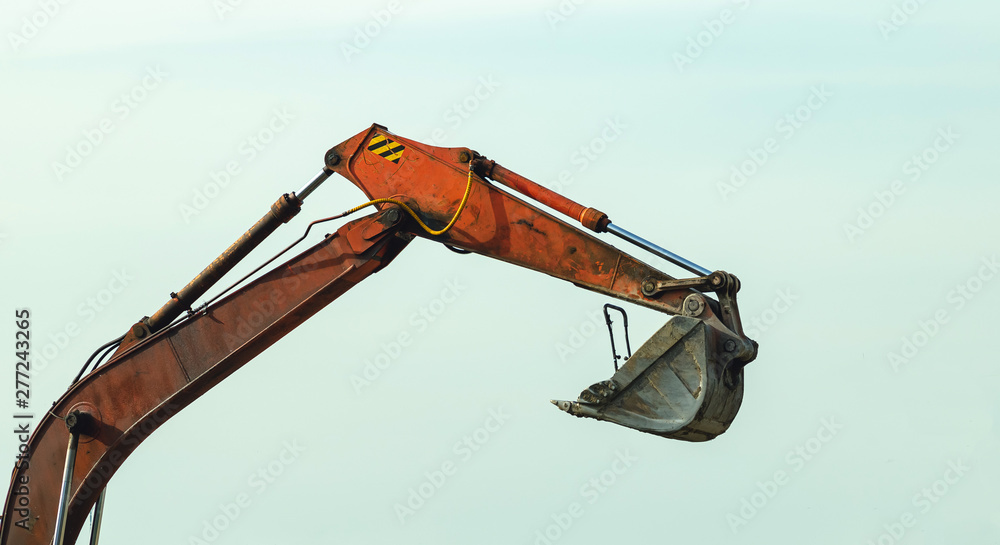 excavator bucket close up