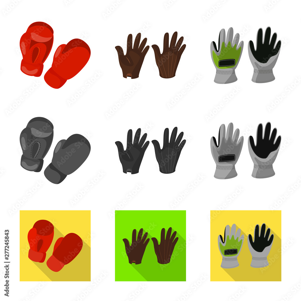 Fototapeta premium Vector illustration of silhouette and safety logo. Collection of silhouette and comfort stock symbol for web.