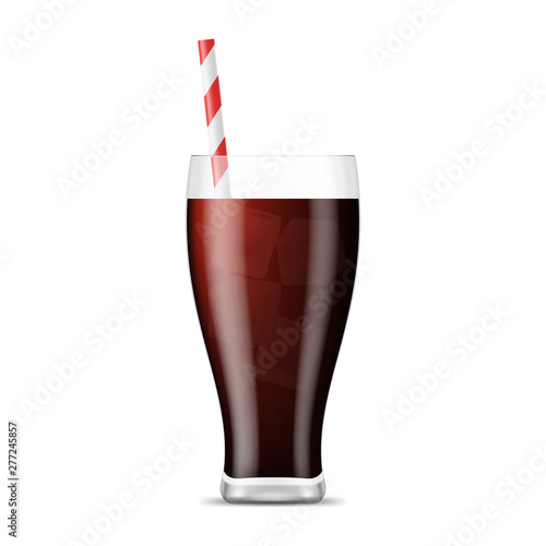 Realistic 3d Detailed Fizzy Drink Cola. Vector