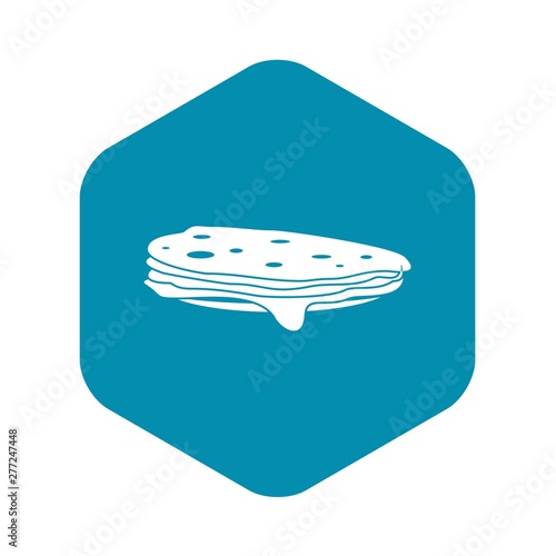 Stack of pancakes icon. Simple illustration of pancakes vector icon for web