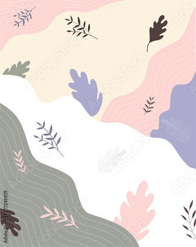 abstract pattern with leaves vector illustration