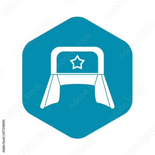 Hat with earflaps icon. Simple illustration of hat with earflaps vector icon for web