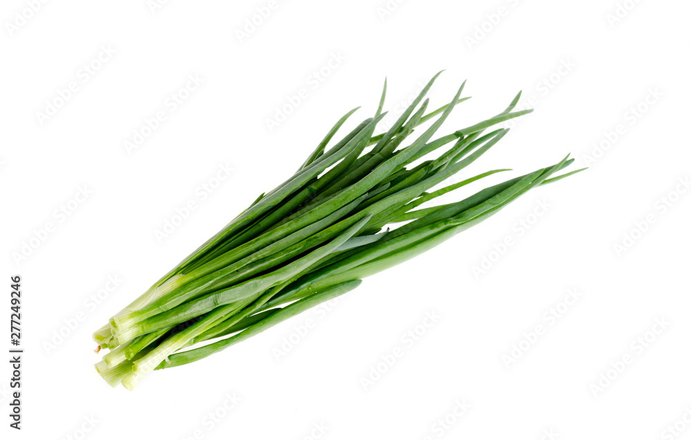 Bunch of fresh green onions isolated on white background. Bunch of fresh green onions isolated on white background.