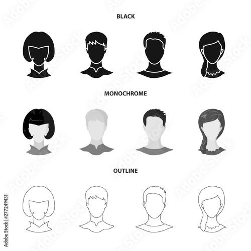Isolated object of professional and photo icon. Collection of professional and profile stock vector illustration.