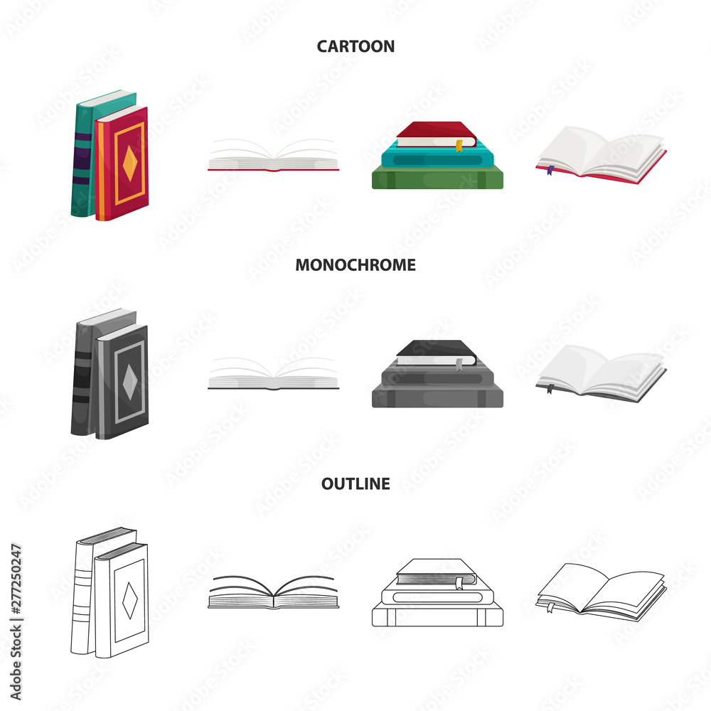 Vector illustration of training and cover logo. Set of training and bookstore stock symbol for web. Vector illustration of training and cover logo. Set of training and bookstore stock symbol for web.