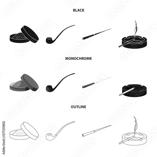 Vector design of refuse and stop logo. Collection of refuse and habit stock vector illustration.