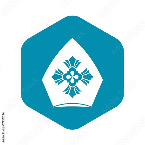 Christian hat icon. Simple illustration of christian hat vector icon for web
