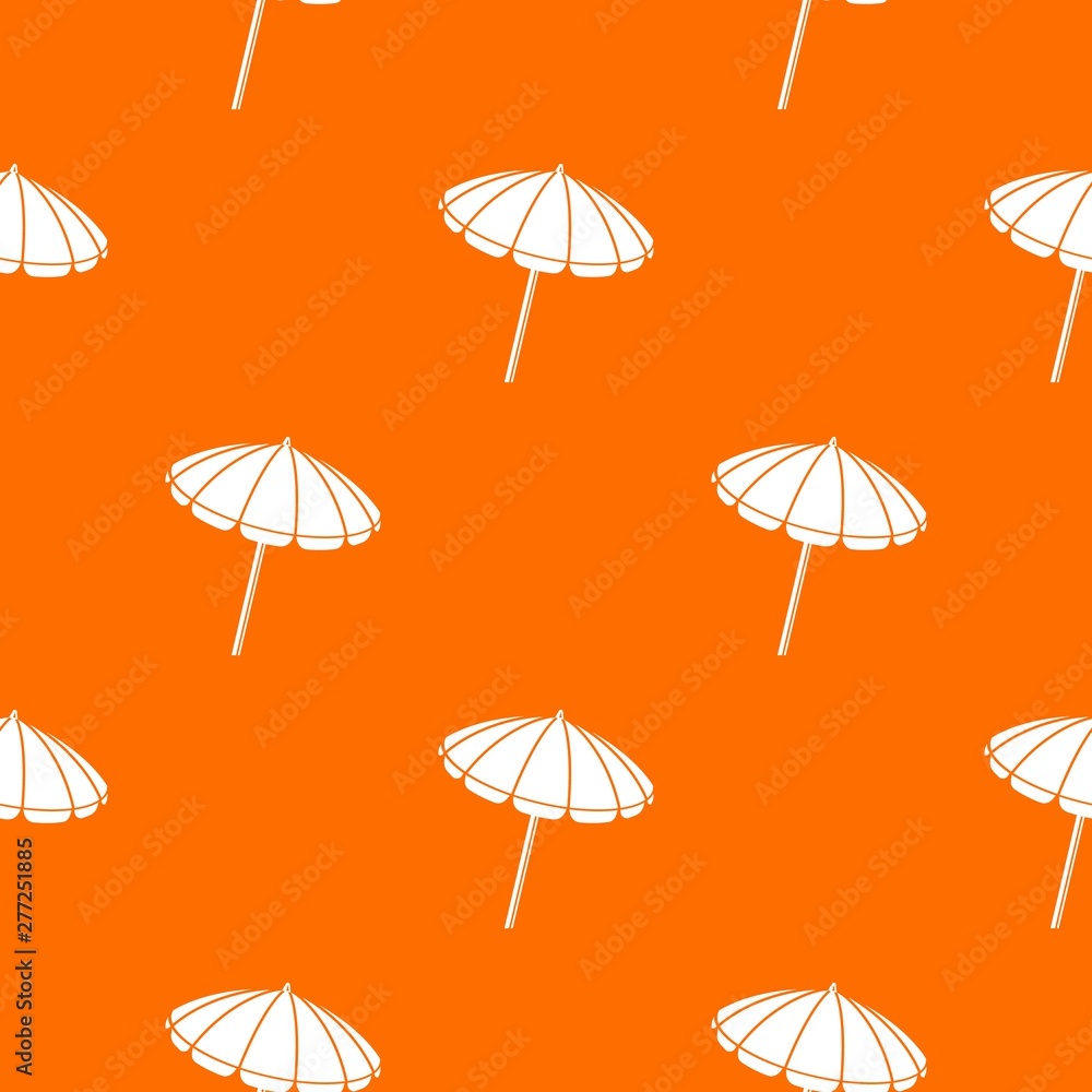 Obraz premium Beach umbrella pattern vector orange for any web design best
