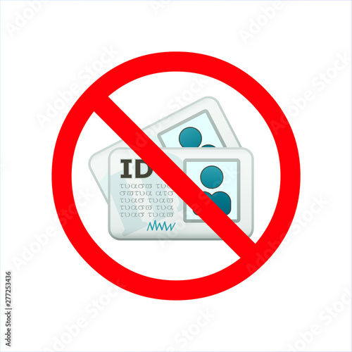 no ID icon profile symbol vector