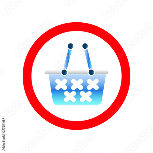 no shopping icon store vector
