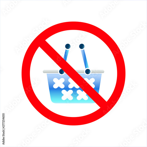 no shopping icon store vector
