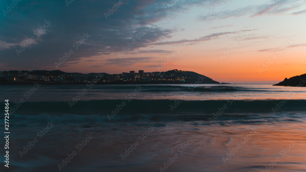 Obraz premium Atardecer en A Coruña