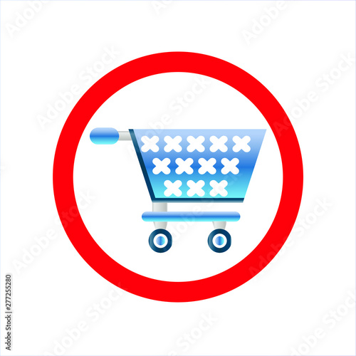 no shopping icon store vector
