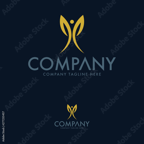Creative butterfly logo design template