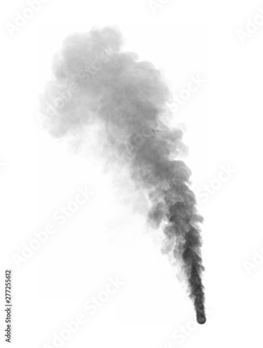 3D illustration of visionary dense smoke isolated on white background