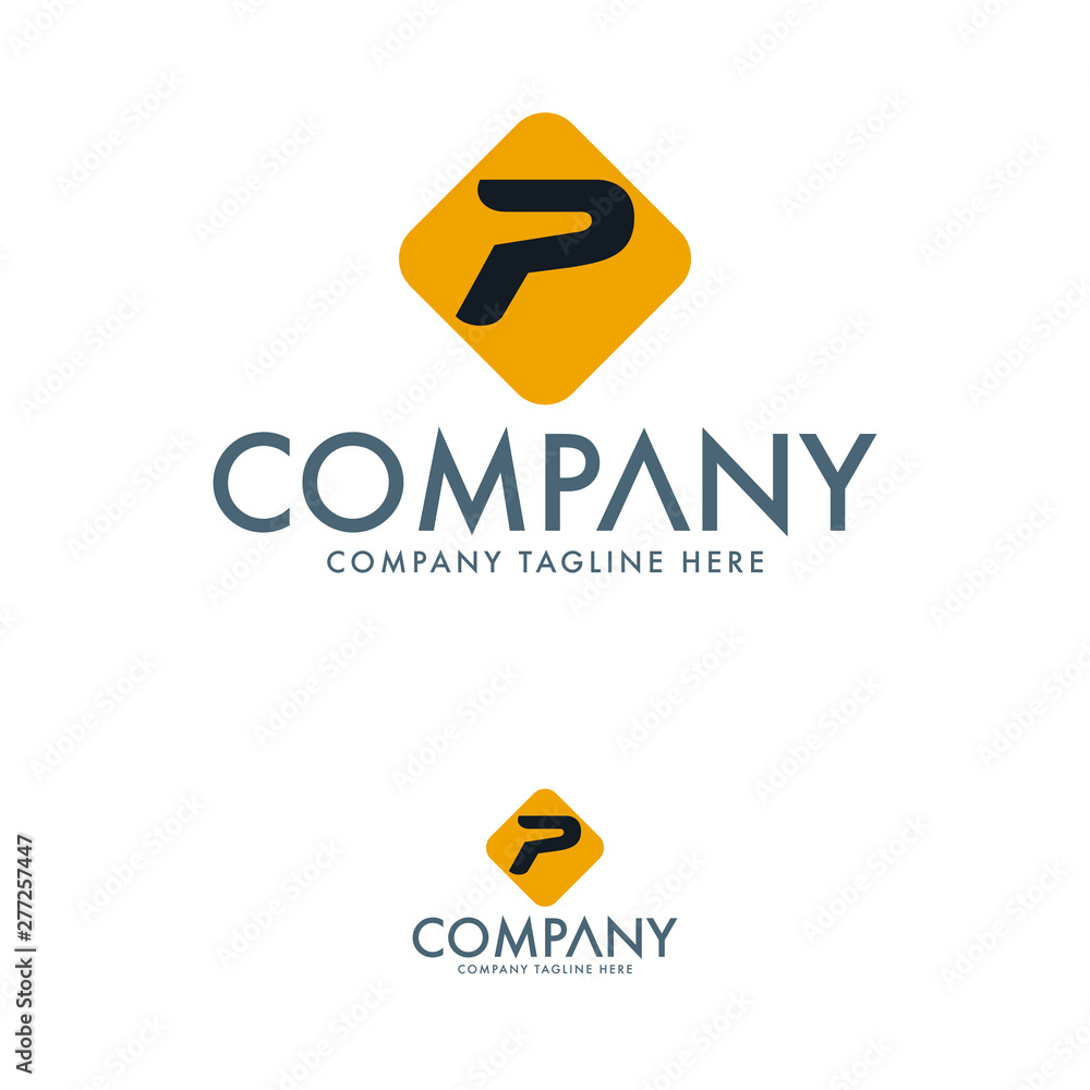 Modern Lettering P Logo Template Modern Lettering P Logo Template