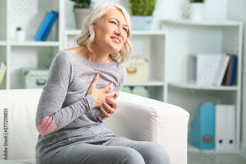 Mature woman suffering from...