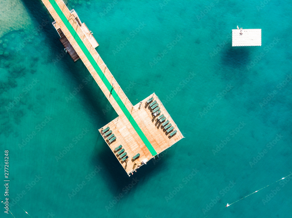 Fototapeta premium Wooden pier in sea