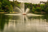 beautiful fountain in action in the Lake