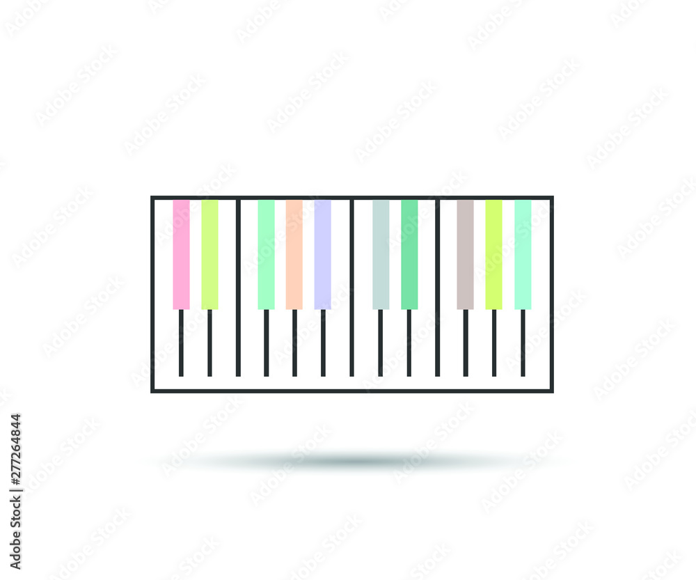 Obraz premium Piano keyboards logo vector illustrations eps