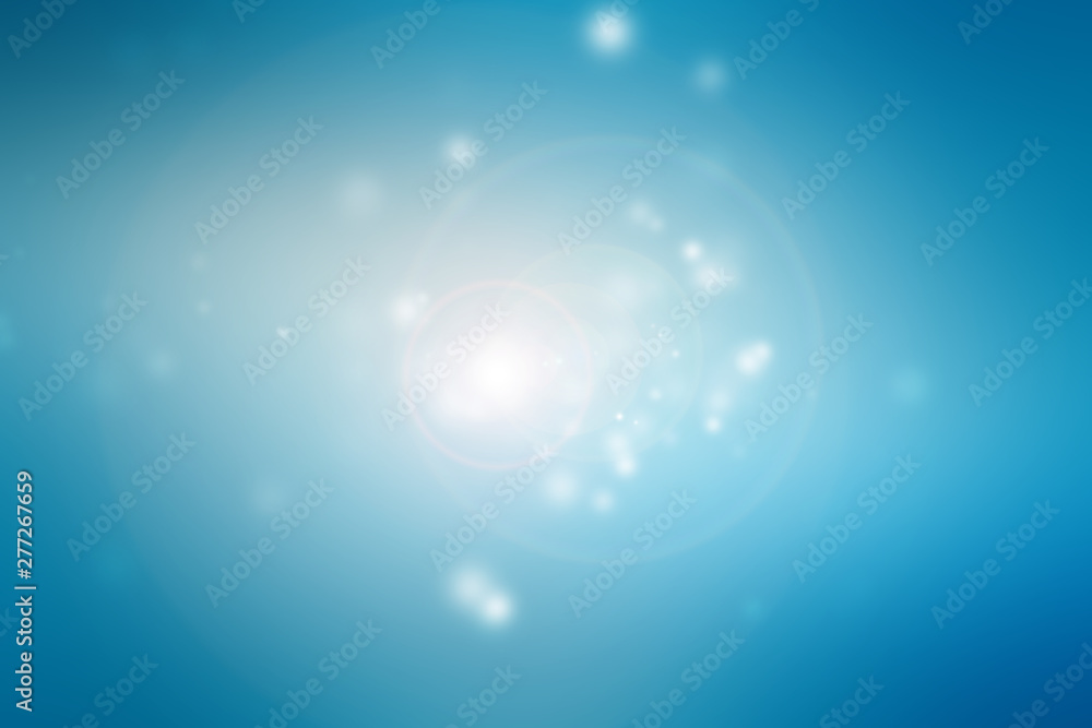 white bokeh blur background / Circle light on blue background / abstract light background white bokeh blur background / Circle light on blue background / abstract light background