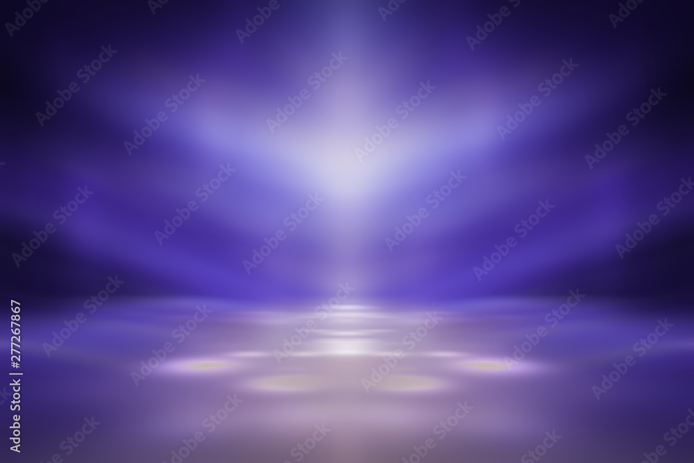 Purple empty room studio gradient used for background and display your product Purple empty room studio gradient used for background and display your product