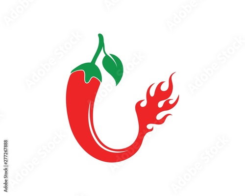 Chili logo icon vector illustration design