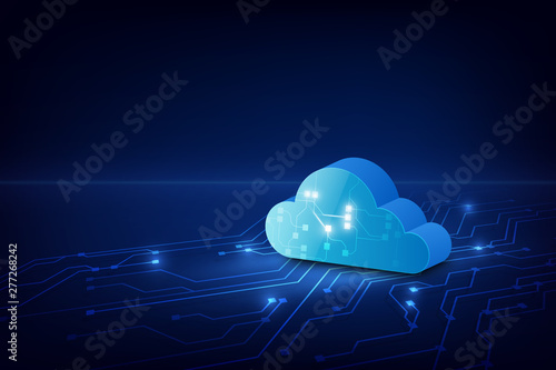 abstract cloud technology system sci fi design concept background. vector illustrater