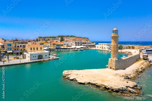 Fototapeta Naklejka Na Ścianę i Meble -  Old Venetian harbor of Rethimno, Crete, Greece