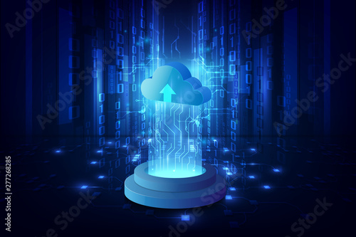 abstract cloud technology system sci fi design concept background. vector illustrater