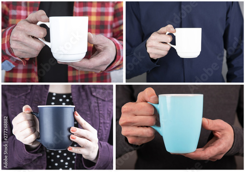 Hands holding cup or mug