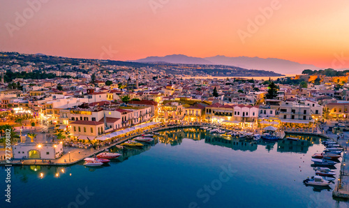 Old Venetian harbor of Rethimno, Crete, Greece