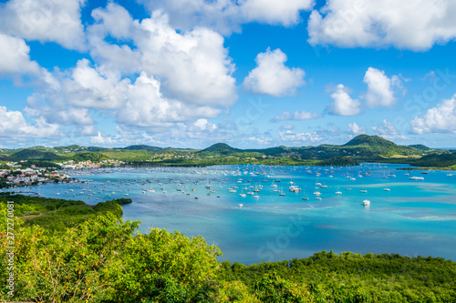 Martinique panorama of Le Marin bay photo