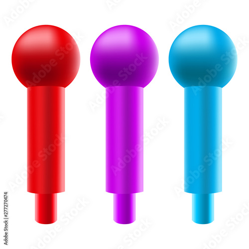 Board Game Peg Pushpin Pieces Character Vector Icon Illustration