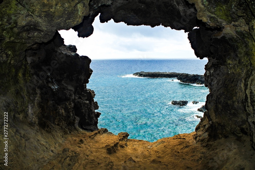 Cueva de los dos ventanas - Easter Island photo