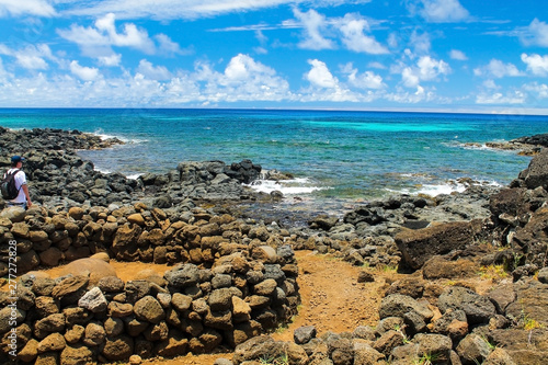 Blue ocean and rocks - Easter Island