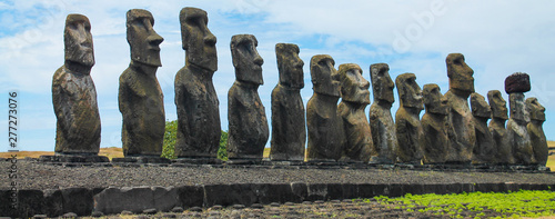 Ahu Tongariki - Easter Island - Chile - moai ahu Stone statue photo