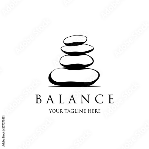 Stone Logo vector template. Spa stones illustration for spa logo design.