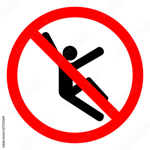 Injury Hazard Climb Hazard Symbol Sign, Vector Illustration, Isolate On White Background Label .EPS10